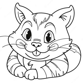 Charming Cheshire Cat Coloring Page 48855-40592