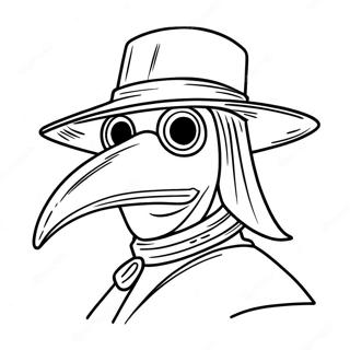 Plague Doctor Mask Coloring Page 48864-40584