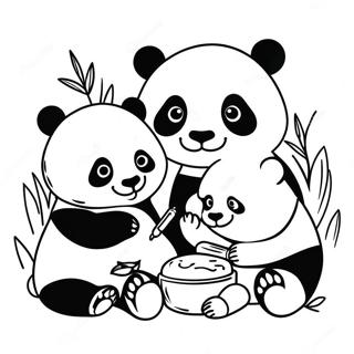 Panda Family Coloring Page 48874-40602