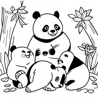 Panda Family Coloring Page 48874-40604