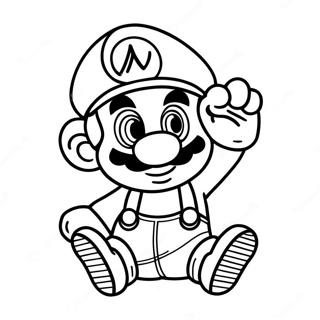 Adventurous Baby Mario Coloring Page 48885-40612