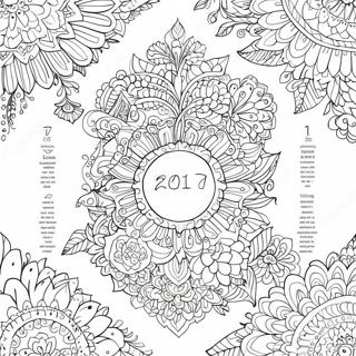 Intricate Johanna Basford Calendar 2017 Coloring Page 48915-40630