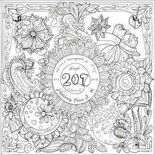 Intricate Johanna Basford Calendar 2017 Coloring Page 48915-40631