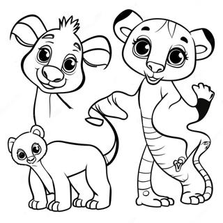 Madagascar Animals Coloring Page 4891-3932