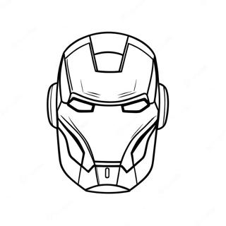 Iron Man Mask Coloring Pages