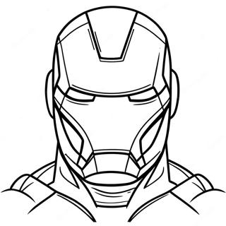 Iron Man Mask Coloring Page 48924-40638