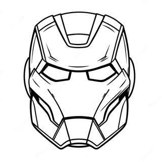 Iron Man Mask Coloring Page 48924-40639