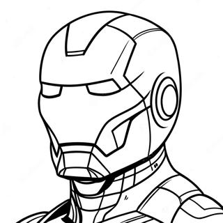 Iron Man Mask Coloring Page 48924-40640