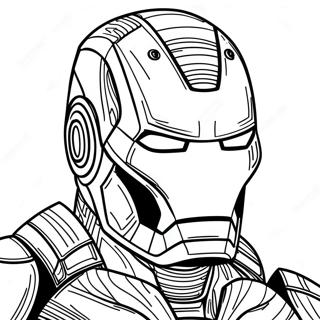 Detailed Iron Man Mask Coloring Page 48925-40641