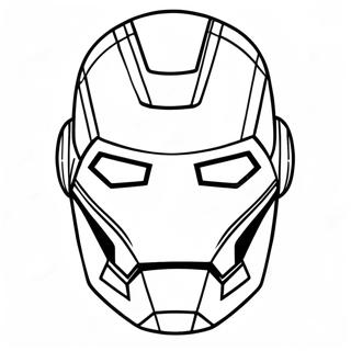 Detailed Iron Man Mask Coloring Page 48925-40643