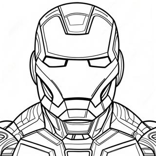 Detailed Iron Man Mask Coloring Page 48925-40644