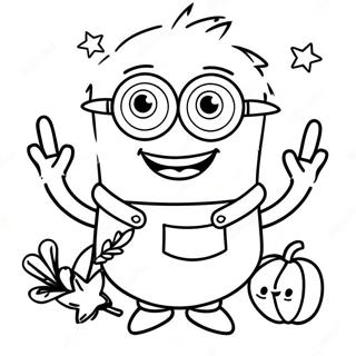 Minion Thanksgiving Coloring Page 48934-40647