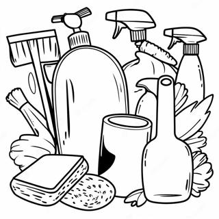 Cleaning Supplies Coloring Page 48944-40654