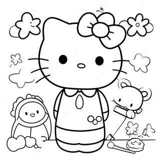 Hello Kitty With Friends Coloring Page 48955-40667