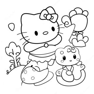 Hello Kitty With Friends Coloring Page 48955-40668