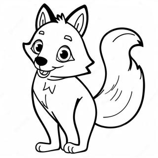 Cartoon Fox Coloring Page 48974-40678