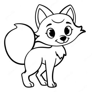 Cartoon Fox Coloring Page 48974-40680