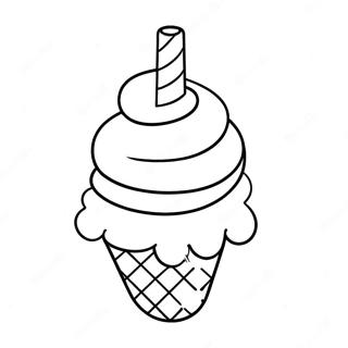 Unicorn Ice Cream Cone Coloring Page 48984-40686