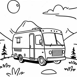 Colorful Rv Adventure Coloring Page 49005-40702