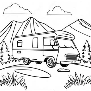 Colorful Rv Adventure Coloring Page 49005-40703