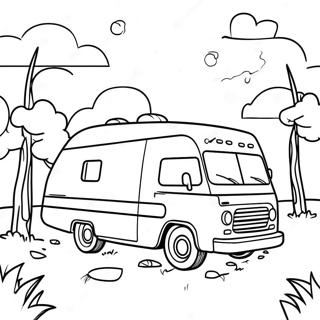 Colorful Rv Adventure Coloring Page 49005-40704