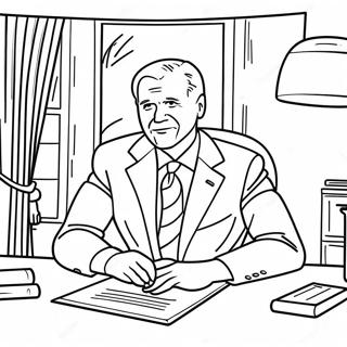 Joe Biden In The Oval Office Coloring Page 49015-40714