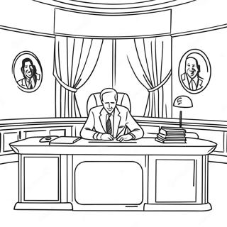 Joe Biden In The Oval Office Coloring Page 49015-40715