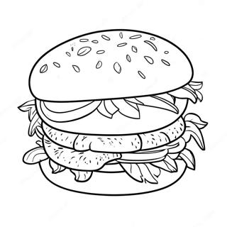 Hamburger Coloring Pages