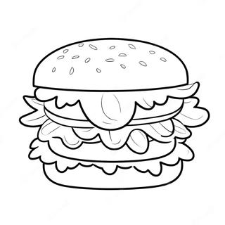 Hamburger Coloring Page 4901-3938