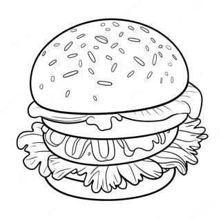 Hamburger Coloring Page 4901-3939