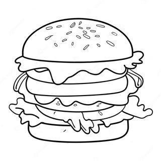 Hamburger Coloring Page 4901-3940