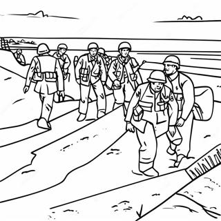 D Day Soldiers Landing Coloring Page 49074-40756