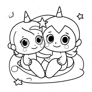 Little Twin Stars Coloring Page 49094-40782