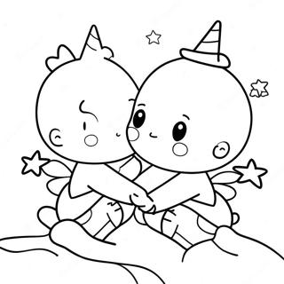 Little Twin Stars Coloring Page 49094-40783