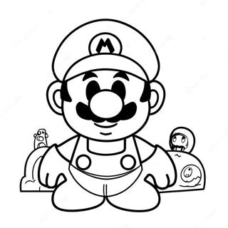 Imposter Mario Among Us Coloring Page 49105-40786