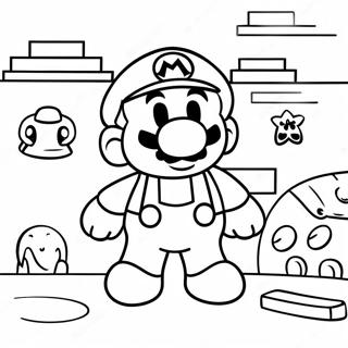 Imposter Mario Among Us Coloring Page 49105-40788