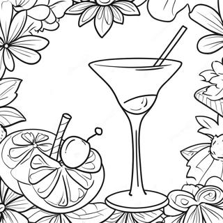 Cocktail Coloring Pages