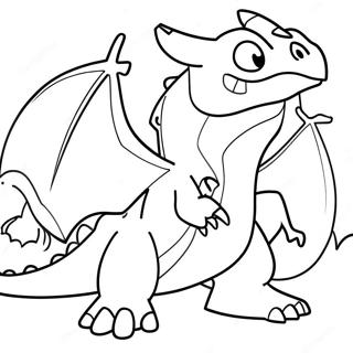 Fire Breathing Dragon Pokemon Coloring Page 49165-40831