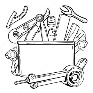 Mechanic Tools Coloring Page 49184-40846