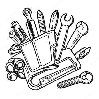 Mechanic Tools Coloring Page 49184-40847