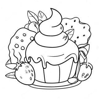 Detailed Dessert Coloring Page 49194-40855