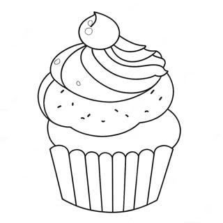 Delicious Cupcake Coloring Page 49195-40862