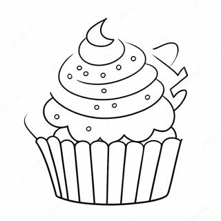 Delicious Cupcake Coloring Page 49195-40863