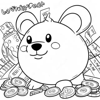 Savings Tracker Coloring Page 4921-3956