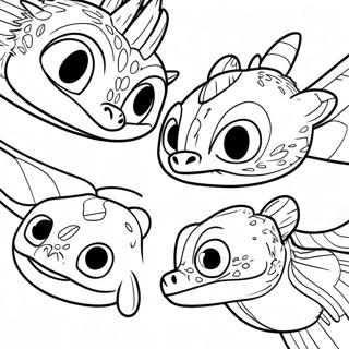 How To Train Your Dragon Triple Strike Coloring Page 49224-40883