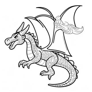 Triple Strike Dragon In Flight Coloring Page 49225-40930