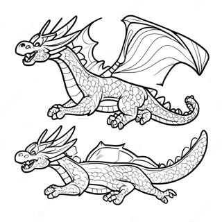 Triple Strike Dragon In Flight Coloring Page 49225-40931