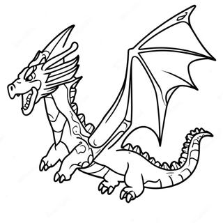 Triple Strike Dragon In Flight Coloring Page 49225-40932