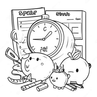 Fun Savings Tracker Coloring Page 4922-3959