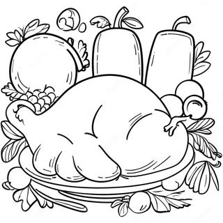 Thanksgiving Feast Coloring Page 49244-40894